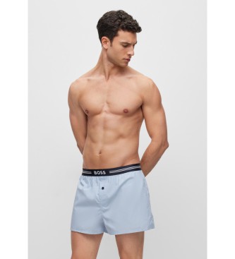 BOSS 3 Pack of navy woven boxer shorts