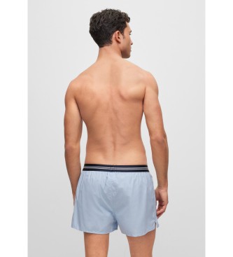 BOSS 3 Pack of navy woven boxer shorts