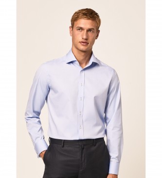 Hackett London Maglietta DC Pinpoint Azzurro Chiaro