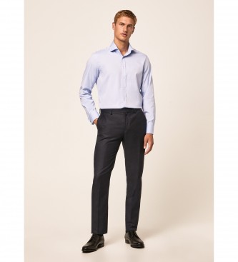 Hackett London Maglietta DC Pinpoint Azzurro Chiaro