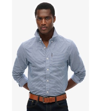Superdry Camisa Oxford de manga comprida Essentials azul