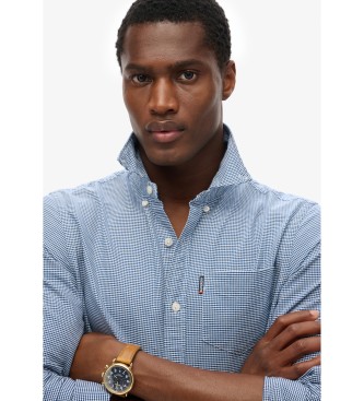 Superdry Camisa Oxford de manga comprida Essentials azul