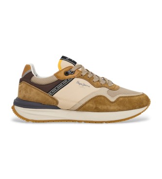 Pepe Jeans Baskets en cuir Buster Pro Combi marron