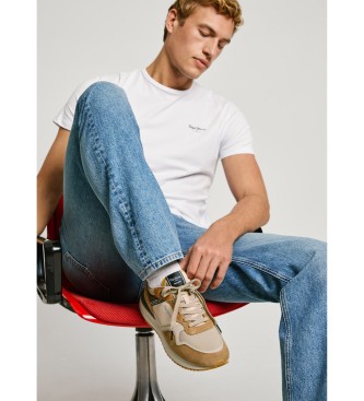 Pepe Jeans Baskets en cuir Buster Pro Combi marron