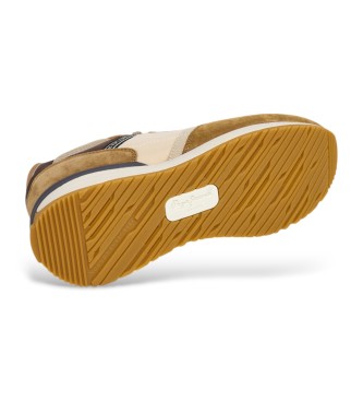 Pepe Jeans Baskets en cuir Buster Pro Combi marron