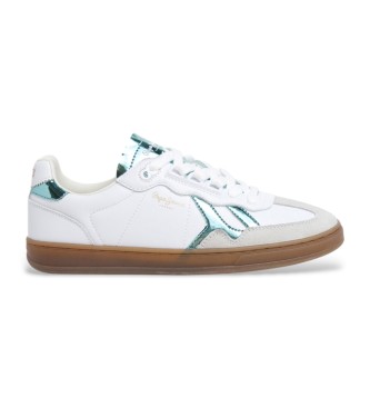 Pepe Jeans Ball Rise usnjene superge White