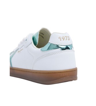 Pepe Jeans Ball Rise usnjene superge White