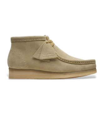 Clarks Wallabee beige leren enkellaarsjes