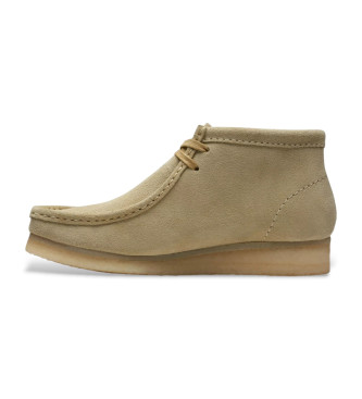 Clarks Wallabee beige leren enkellaarsjes