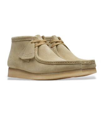 Clarks Wallabee beige leren enkellaarsjes