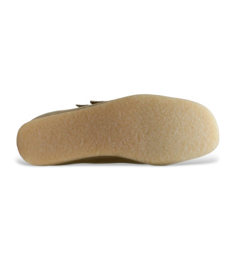 Clarks Wallabee beige leren enkellaarsjes