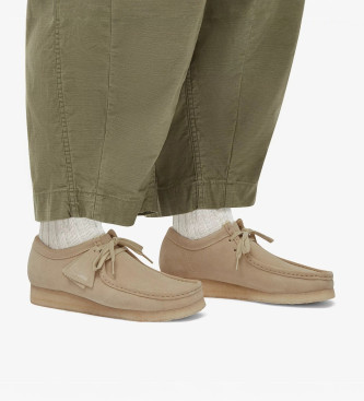 Clarks Chaussures en cuir beige Wallabee