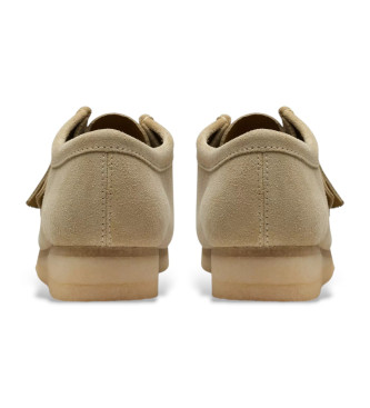 Clarks Chaussures en cuir beige Wallabee