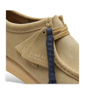 Clarks Chaussures en cuir beige Wallabee