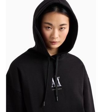 A|X Armani Exchange Sweat-shirt noir avec logo