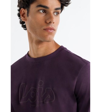 Lois Jeans Lila basic T-shirt met lange mouwen en pofprint