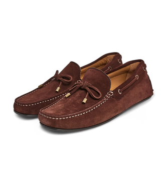 Hackett London Driver leren mocassins bruin