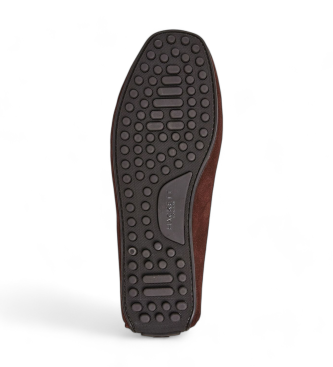 Hackett London Driver leren mocassins bruin