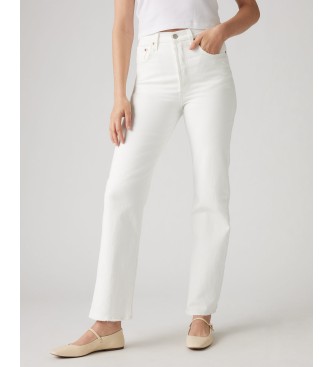 Levi's Proste dżinsy do kostki z prążkowanego materiału, białe