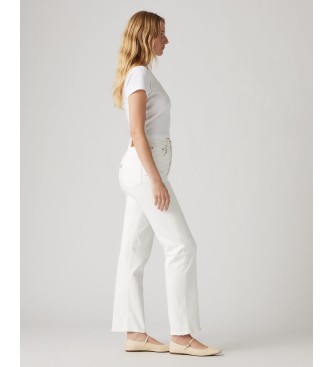 Levi's Proste dżinsy do kostki z prążkowanego materiału, białe
