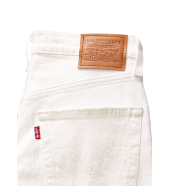 Levi's Proste dżinsy do kostki z prążkowanego materiału, białe