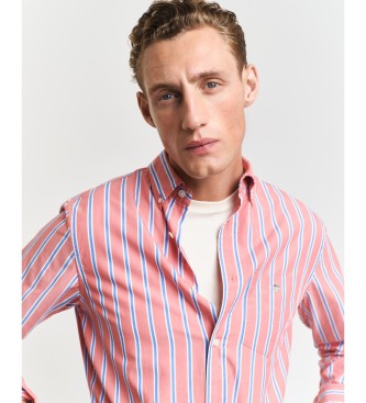 Gant Camisa clssica de popelina s riscas Regular Fit rosa