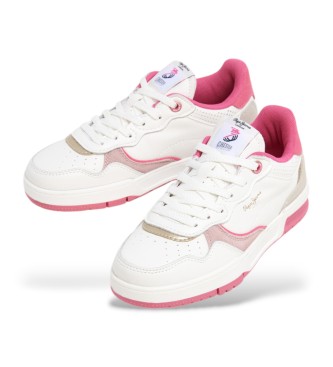 Pepe Jeans Sneakers Levitt College G in pelle bianca