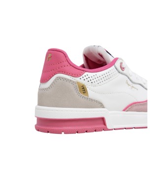 Pepe Jeans Sneakers Levitt College G in pelle bianca