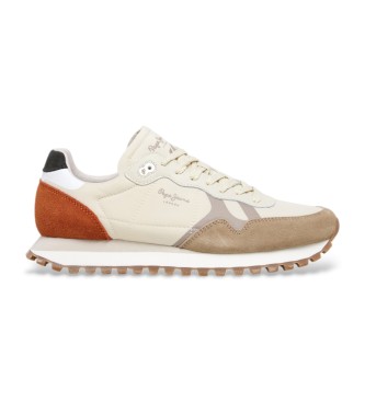 Pepe Jeans Zapatillas de piel Brti-On Master beige
