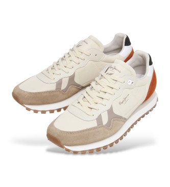 Pepe Jeans Zapatillas de piel Brti-On Master beige