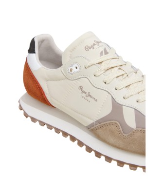 Pepe Jeans Zapatillas de piel Brti-On Master beige