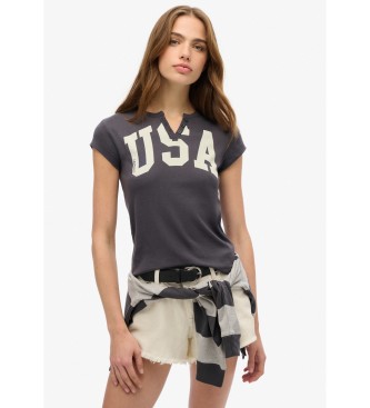 Superdry Szara koszulka Ath Ess