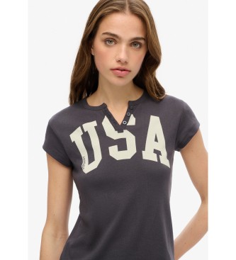 Superdry Szara koszulka Ath Ess