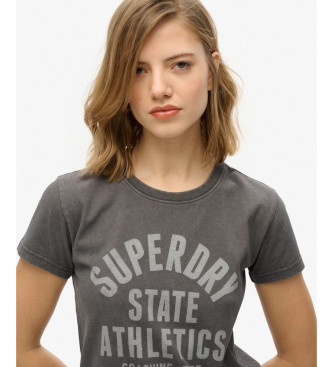 Superdry T-shirt com grfico Atltico cinzento escuro
