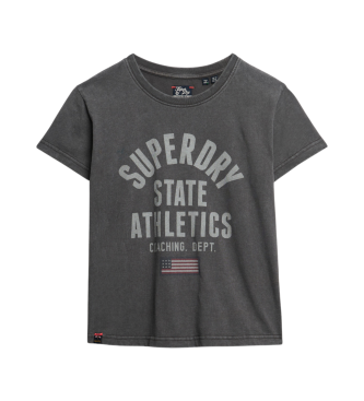 Superdry T-shirt com grfico Atltico cinzento escuro