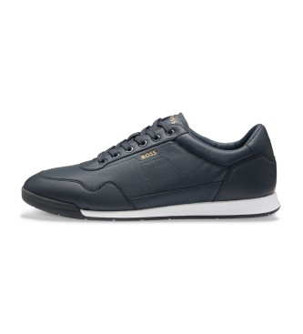 BOSS Sneakers in pelle Nitan blu navy