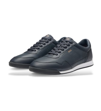 BOSS Sneakers in pelle Nitan blu navy