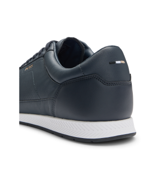 BOSS Sneakers in pelle Nitan blu navy