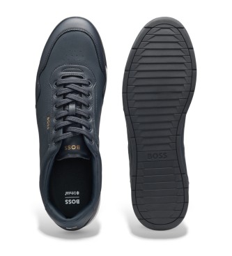 BOSS Sneakers in pelle Nitan blu navy