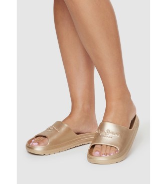 Pepe Jeans Flip-Flops Strand Slidemet gold