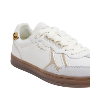 Pepe Jeans Ball fun chaussures en cuir blanc