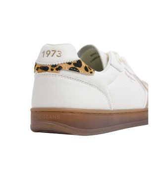 Pepe Jeans Ball fun chaussures en cuir blanc