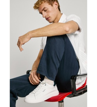 Pepe Jeans Eaton One usnjeni čevlji beli