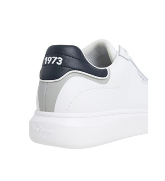 Pepe Jeans Eaton One usnjeni čevlji beli