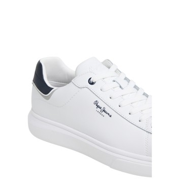 Pepe Jeans Eaton One usnjeni čevlji beli