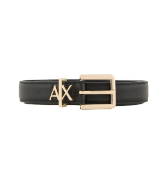 Armani Exchange Cintura in pelle nera