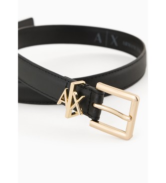 Armani Exchange Cintura in pelle nera