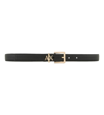 Armani Exchange Cintura in pelle nera