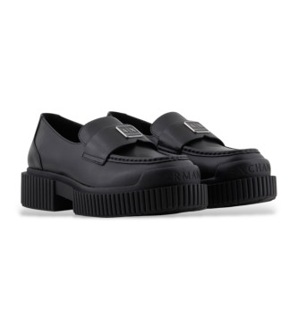 Armani Exchange Mat Action lderloafers svart