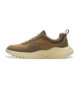 Clarks Lt360 Lace braune Leder Turnschuhe